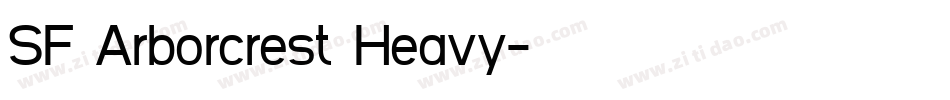 SF Arborcrest Heavy字体转换